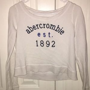 Cropped White Sweatshirt